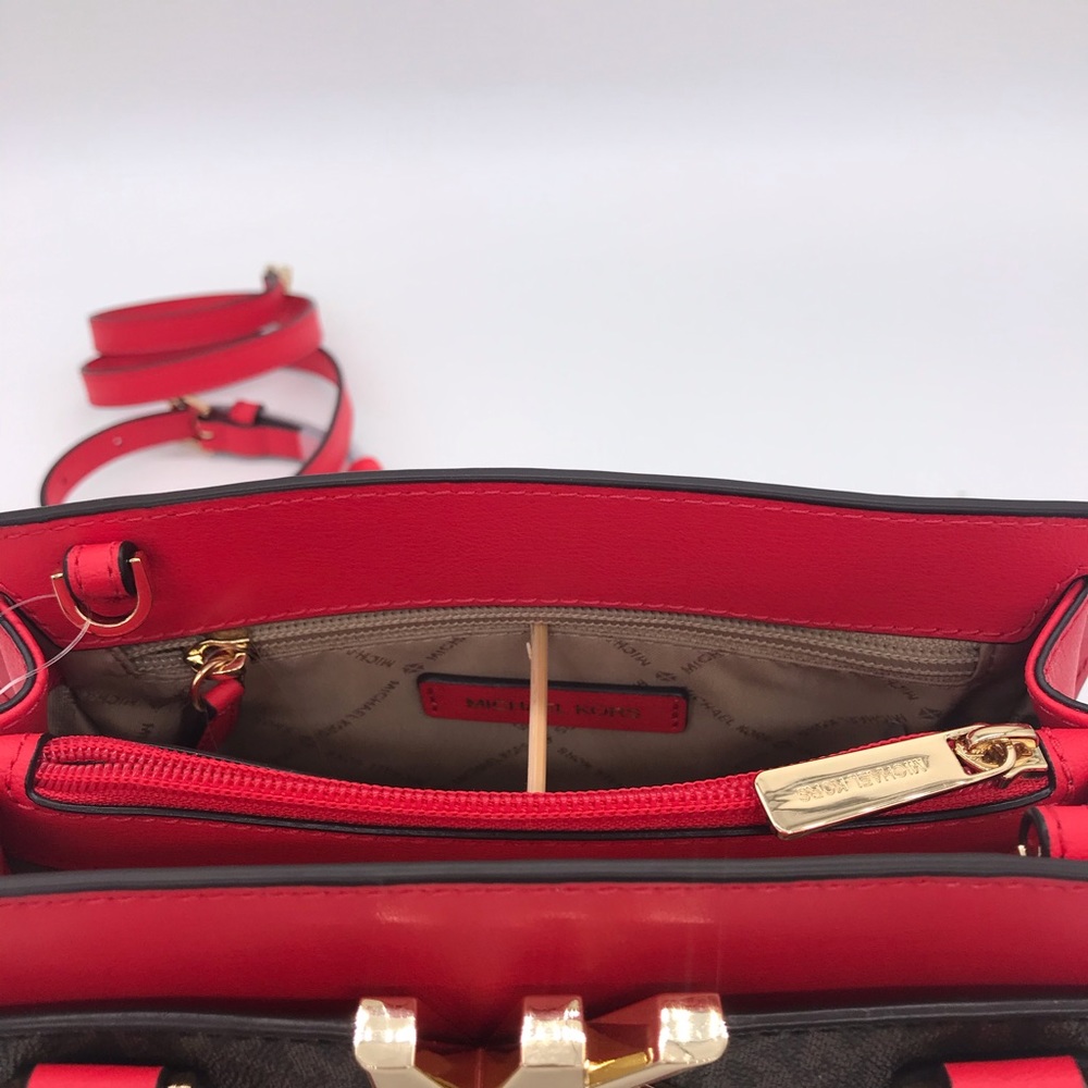 Michael Kors Mott Medium Satchel Coral Ree… - Picture 7 of 14